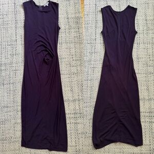 Sleeveless Midi Dress in Deep Plum - Unbranded